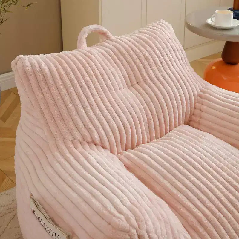 Grand pouf Okak avec ottoman, canapé de sol, fauteuil lounge avec accoudoirs, pouf gamer pour adultes pour salon