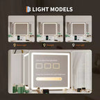 COZONY 53 Coiffeuse d'angle avec miroir et lumières, Table de maquillage cannelée avec tiroirs, Armoires de rangement et Station de recharge pour chambre à coucher