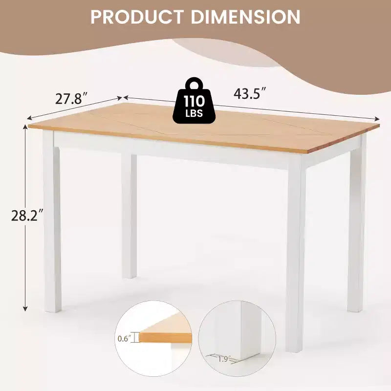 Table de salle à manger EROMMY en pin massif