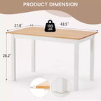 Table de salle à manger EROMMY en pin massif