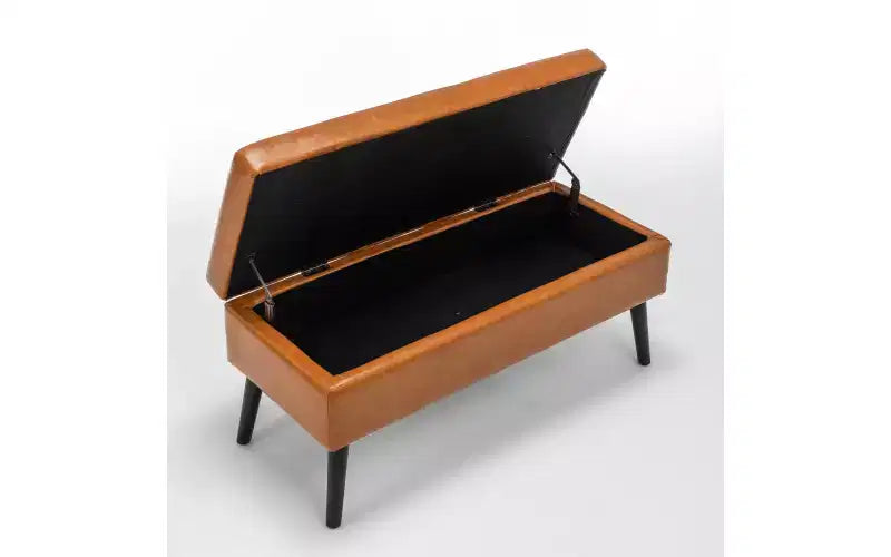 Banc de rangement rectangulaire, pouf rembourré pour salon, couloir, chambre à coucher, entrée, bout de lit,