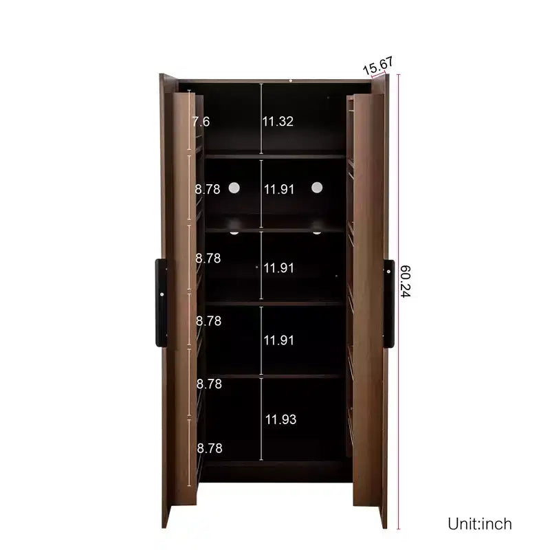 Garde-manger de cuisine de 160 cm, buffet autonome avec portes et étagères pour salon et salle à manger