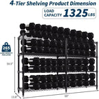 Étagère de rangement en fil métallique robuste à 5 niveaux, unité de rayonnage réglable pour garde-manger de cuisine, garage et usage commercial, organisateur autoportant large