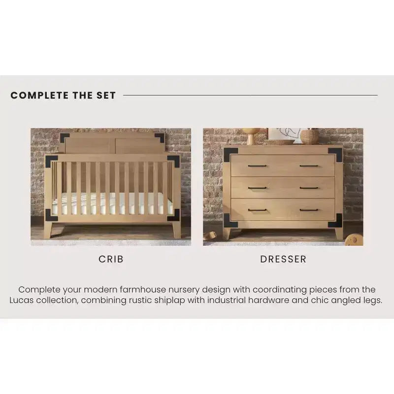 Commode 3 tiroirs Child Craft Lucas pour chambre de bébé ou d'enfant, grand espace de rangement, kit anti-basculement inclus pour éviter le renversement, finition non toxique et sans danger pour bébé