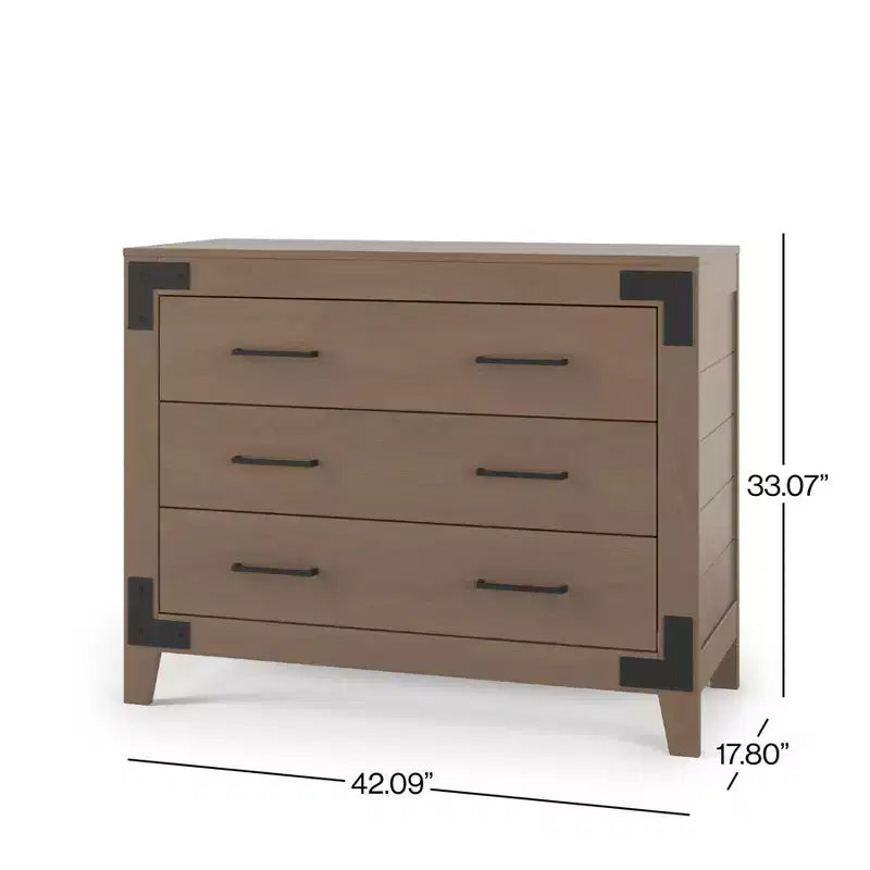 Commode 3 tiroirs Child Craft Lucas pour chambre de bébé ou d'enfant, grand espace de rangement, kit anti-basculement inclus pour éviter le renversement, finition non toxique et sans danger pour bébé