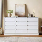 Commode à 5-12 tiroirs pour chambre, grande commode double avec tiroirs profonds et plateau large, haute commode en bois pour salon, couloir, chambre d'enfants
