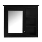 Meuble-lavabo de salle de bain de 76 cm avec lavabo, meuble de rangement de salle de bain avec tiroirs et miroir, armoire de toilette avec miroir