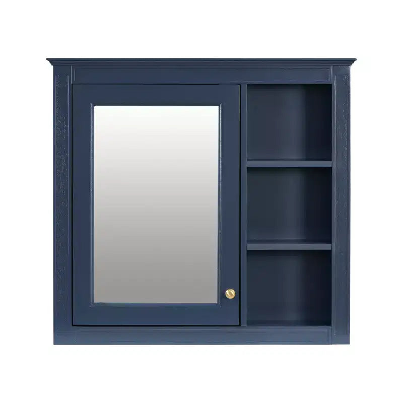 Meuble-lavabo de salle de bain de 76 cm avec lavabo, meuble de rangement de salle de bain avec tiroirs et miroir, armoire de toilette avec miroir