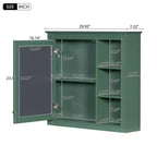 Meuble-lavabo de salle de bain de 76 cm avec lavabo, meuble de rangement de salle de bain avec tiroirs et miroir, armoire de toilette avec miroir