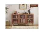 Buffet de rangement moderne Bestier avec étagères ouvertes pour salle à manger et entrée, grand organiseur de rangement pour salon