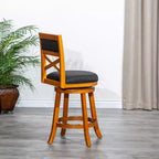 Tabouret de comptoir tournant moderne, Chaise de salle à manger sans dossier rembourrée, Tabouret de bar à dossier en X pour cuisine, restaurant, bureau, salon