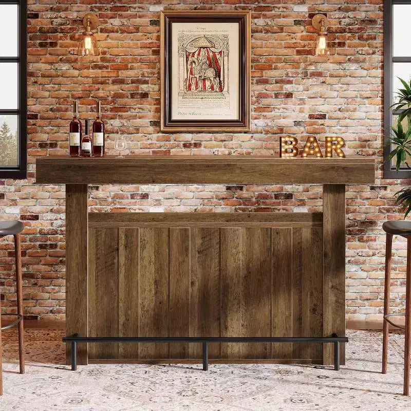 Table de bar Lantine 63, table de pub de hauteur comptoir à 4 niveaux, meuble de bar moderne, meuble à liqueurs pour bar à café pour cuisine, bistrot