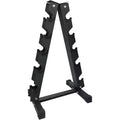Black Carbon Steel 5-Tier Dumbbell Rack - For Home Gym Equipment Storage