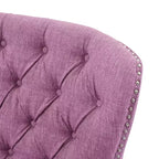 Fauteuil de relaxation touffeté Polibi avec dossier incurvé et clous décoratifs