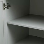 Meuble de rangement haut de salle de bain moderne en bois GDFStudio Sienna avec tiroirs et étagères réglables