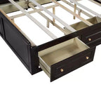 Cadre de lit plateforme queen size en bois Clihome avec 6 tiroirs