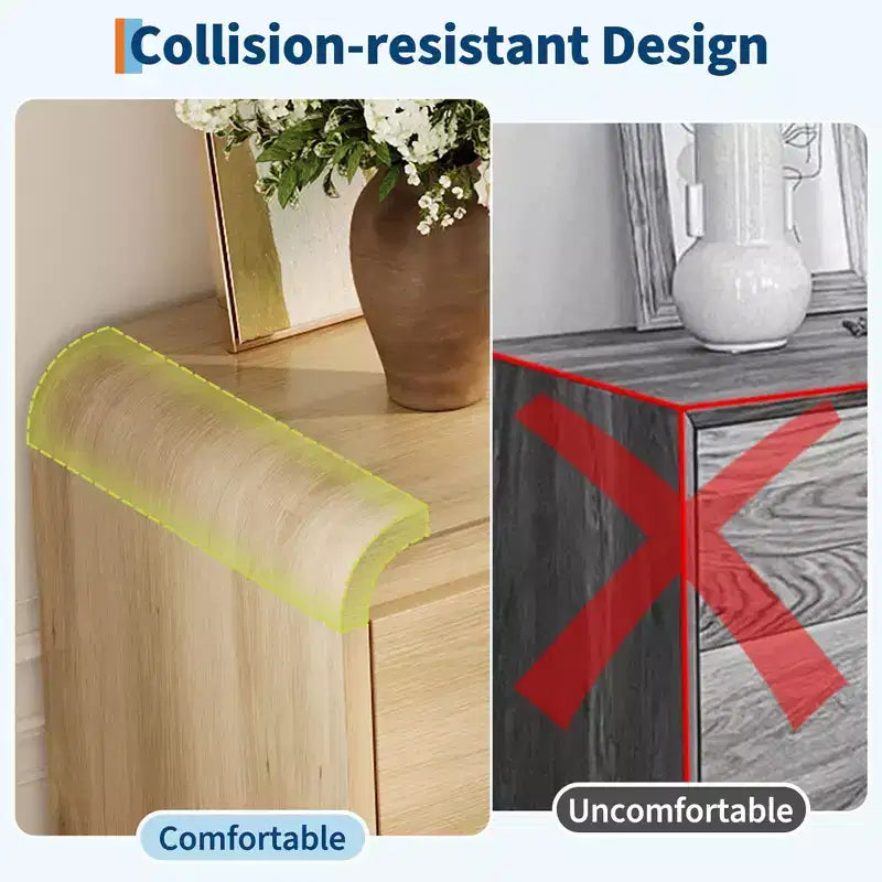 Commode COZONY à 6 tiroirs, 119 cm de large, meuble moderne en bois à coins arrondis, design sans poignée