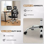 Chaise de bureau ergonomique Chaise de bureau à dossier haut en maille avec appui-tête réglable et roulettes Chaise pivotante pour la maison/le bureau/la salle de jeux