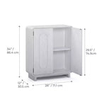 Teamson Home Tenley - Meuble d'appoint moderne 2 portes avec étagère réglable et poignée encastrée