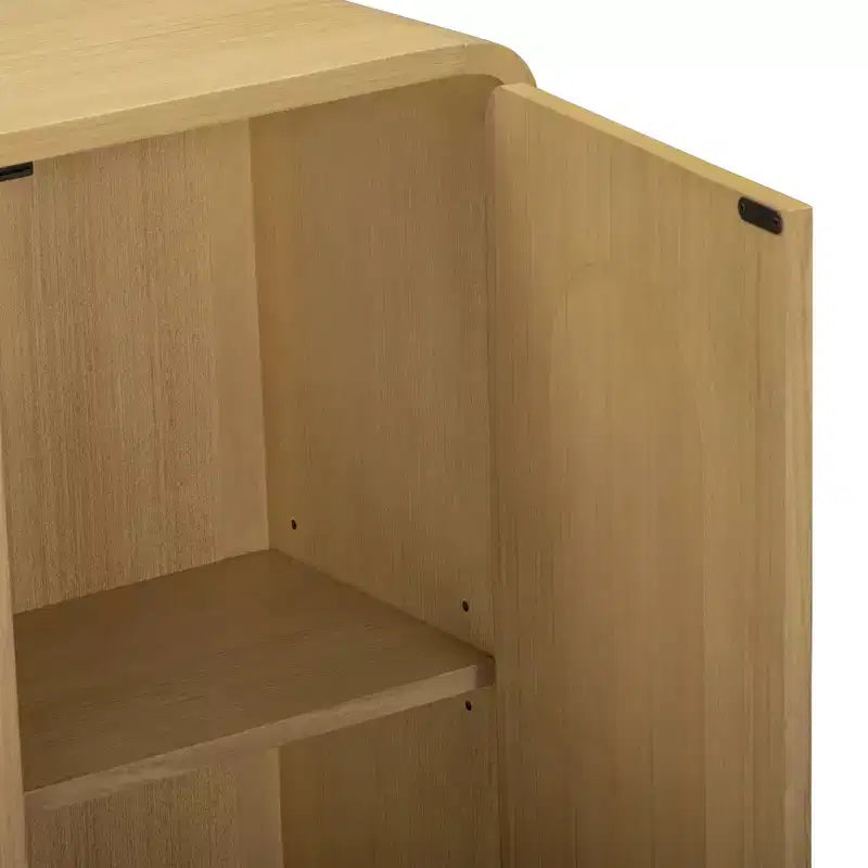 Teamson Home Tenley - Meuble d'appoint moderne 2 portes avec étagère réglable et poignée encastrée