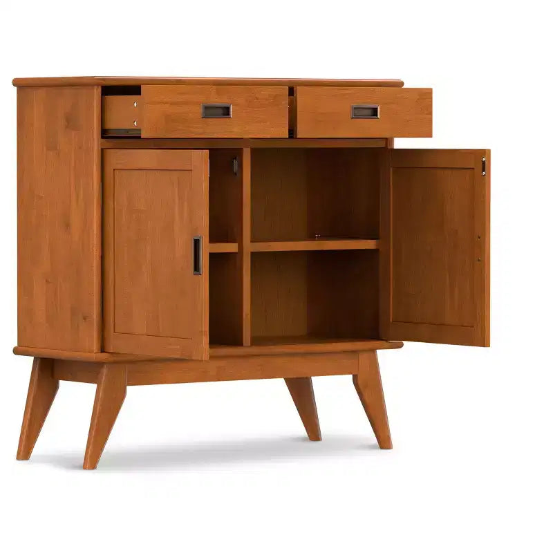 Meuble de rangement pour entrée Tierney en bois massif de 36 pouces de large, style Mid-Century Modern