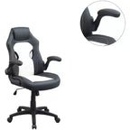 Chaise de jeu pivotante TUYOHW avec hauteur réglable et roulettes, chaise de bureau ergonomique pour jeux vidéo pour le bureau et la maison, chaise de loisirs rembourrée