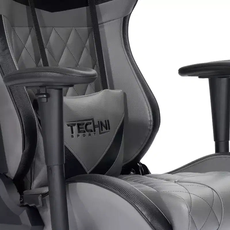 Chaise de jeu ergonomique TUYOHW XL, pivotante à 360°, avec oreillers pour la tête et les lombaires, inclinable de 90 à 150° pour bureau et maison, charge maximale de 158 kg, grise