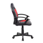 Chaise de jeu ergonomique TUYOHW pour enfants, pivotante à 360° avec roulettes, chaise d'ordinateur noire/rouge pour bureau et maison, chaise de loisirs polyvalente, noir/rouge