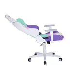 Fauteuils de jeu PC TUYOHW Kawaii avec hauteur réglable, oreiller lombaire tête et cœur, chaise pivotante à 360° pour la maison et le bureau, charge maximale de 113 kg, rose/vert/violet/blanc
