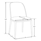 Ensemble de salle à manger 7 pièces LeisureMod Tule avec cadre en acier, 6 chaises de salle à manger rembourrées et table de salle à manger ovale de 180 cm avec plateau en bois