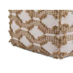 Pouf carré en coton/jute tissé à la main Rowan