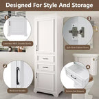 Meuble sous vasque de salle de bain autoportant de 180 cm, design moderne, portes et tiroirs amortis, étagères réglables/fixes, rangement peu encombrant