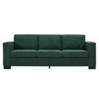Canapé de salon MAYEERTY 93.7 de style moderne en tissu, avec accoudoirs carrés et porte-gobelet, en polyester rembourré, vert