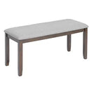 sumyeg Ensemble de salle à manger 6 pièces en bois avec table, 4 chaises rembourrées et banc