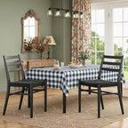 Chaises de salle à manger Okak en bois avec assise tressée, chaises de salle à manger en métal entièrement assemblées avec dossier à lattes, chaises sans accoudoirs pour salon