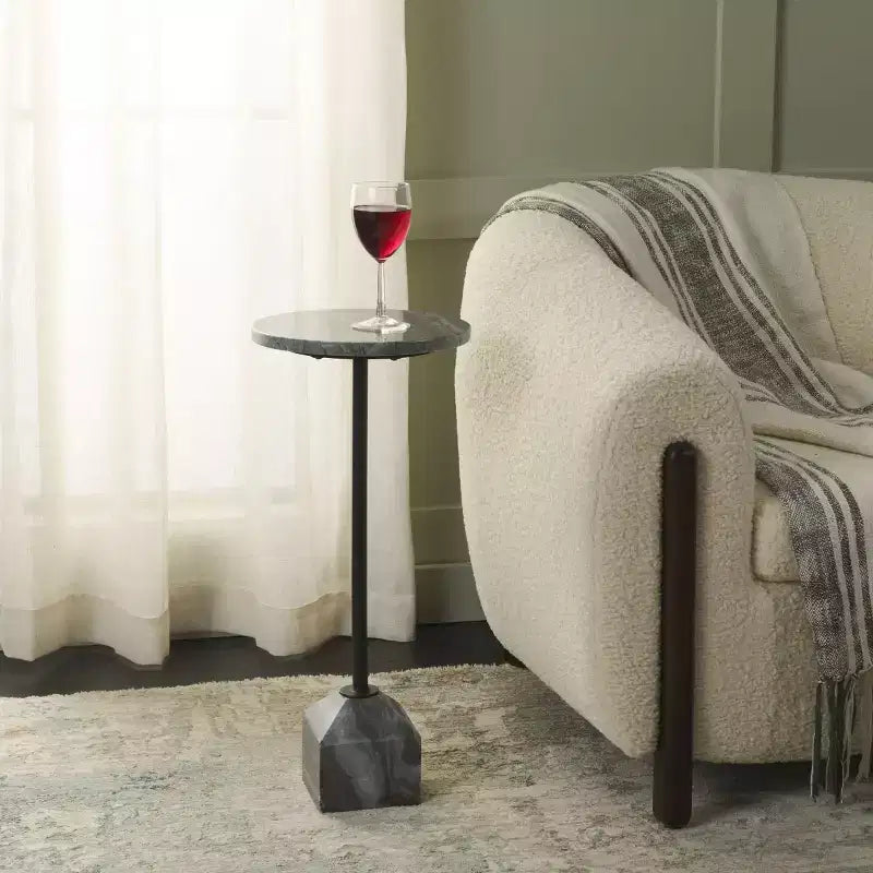 Table d'appoint Sumer - ACC3720 - Marbre gris/Noir - Safavieh