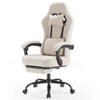 Chaise de bureau ergonomique TUYOHW avec accoudoirs rembourrés, chaise de jeu avec support lombaire, chaise roulante pivotante avec roulettes pour la maison, le bureau