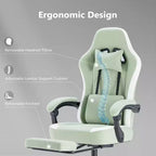 Chaise de bureau ergonomique TUYOHW avec accoudoirs rembourrés, chaise de jeu avec support lombaire, chaise roulante pivotante avec roulettes pour la maison, le bureau