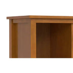Meuble de rangement 9 cases en bois massif Norfolk, style transitoire, 48 po x 44 po, brun doré clair