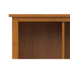 Meuble de rangement 9 cases en bois massif Norfolk, style transitoire, 48 po x 44 po, brun doré clair