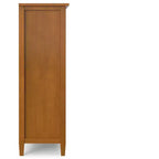 Meuble de rangement 9 cases en bois massif Norfolk, style transitoire, 48 po x 44 po, brun doré clair