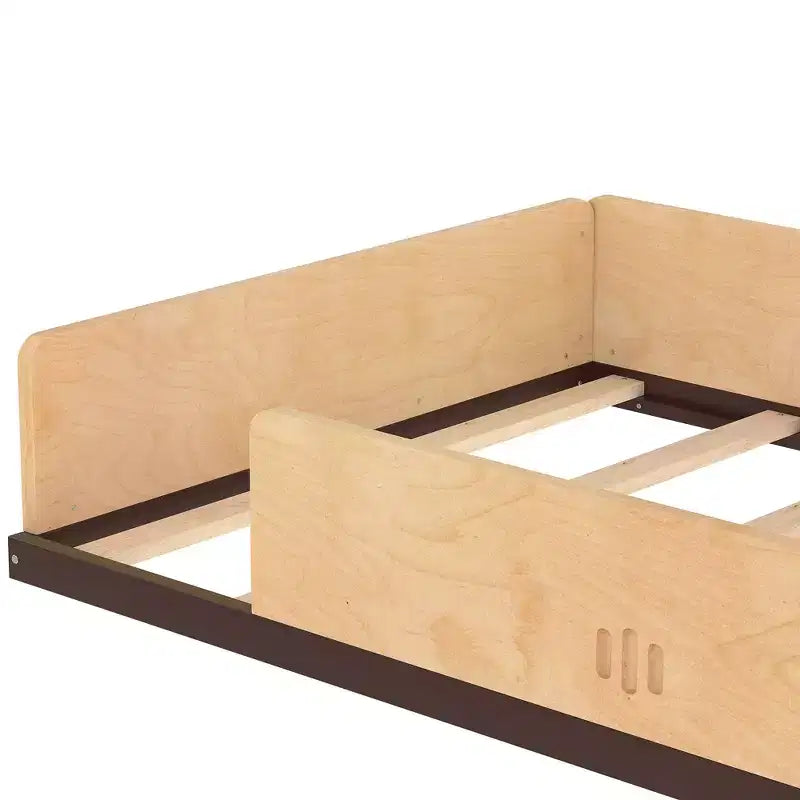 Lit de voiture pour enfants GDFStudio Pei Modern avec tiroirs de rangement, fenêtre et bureau