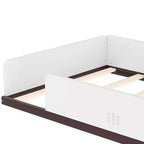 Lit de voiture pour enfants GDFStudio Pei Modern avec tiroirs de rangement, fenêtre et bureau