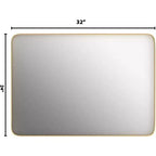 Miroir de salle de bain en aluminium avec cadre profond moderne New England Stories 24 x 36 - Or