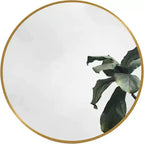 Miroir mural rond moderne en or brossé, miroir décoratif cercle en métal pour salon, salle de bain, cheminée - Panipeachy