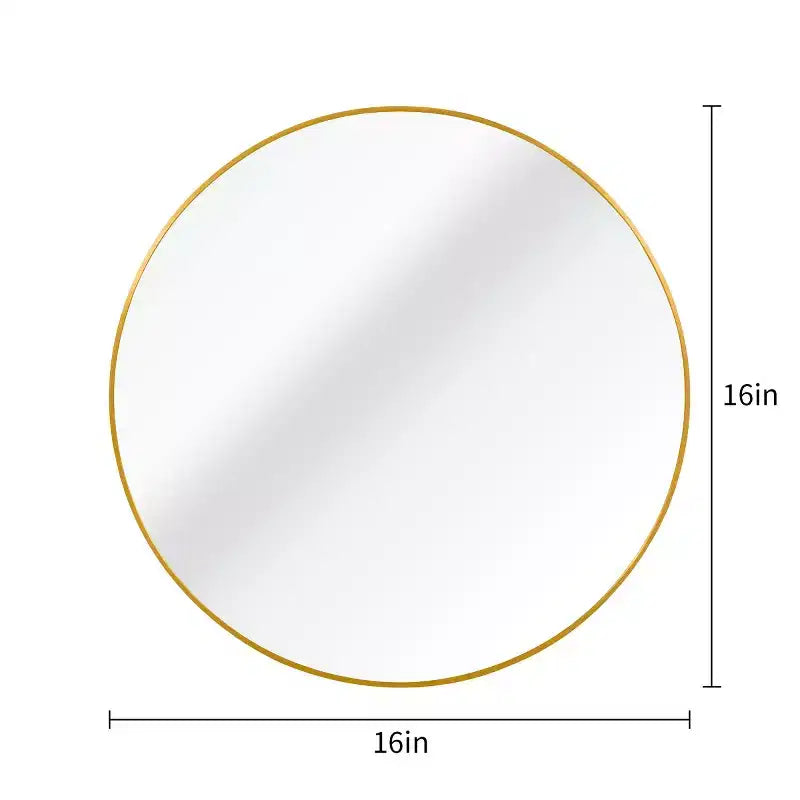 Miroir mural rond moderne en or brossé, miroir décoratif cercle en métal pour salon, salle de bain, cheminée - Panipeachy