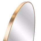 Miroir mural rond moderne en or brossé, miroir décoratif cercle en métal pour salon, salle de bain, cheminée - Panipeachy