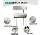Lot de 2 chaises de salle à manger, chaises en chenille avec dossier moelleux, chaises d'appoint modernes en tissu doux pour salon, cuisine, salle à manger, meubles de maison