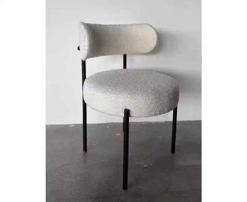 Lot de 2 chaises de salle à manger, chaises en chenille avec dossier moelleux, chaises d'appoint modernes en tissu doux pour salon, cuisine, salle à manger, meubles de maison