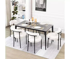 Lot de 2 chaises de salle à manger, chaises en chenille avec dossier moelleux, chaises d'appoint modernes en tissu doux pour salon, cuisine, salle à manger, meubles de maison